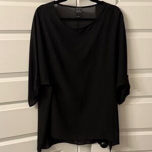 CLARA SUNWOO Sheer Black Blouse & Camisole Combo